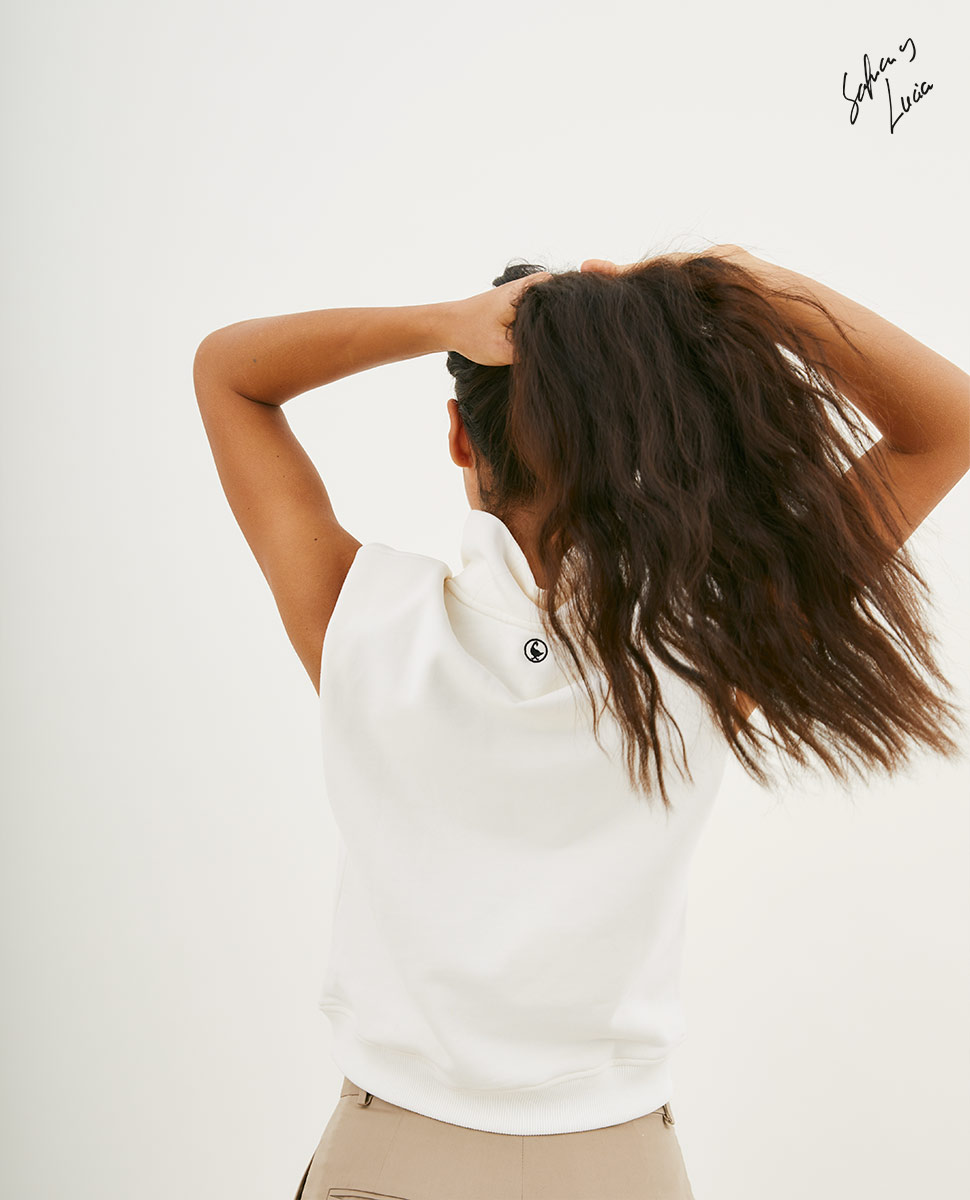 Cream Vest Sweatshirt W Zip El Ganso x Sofía&Lucía