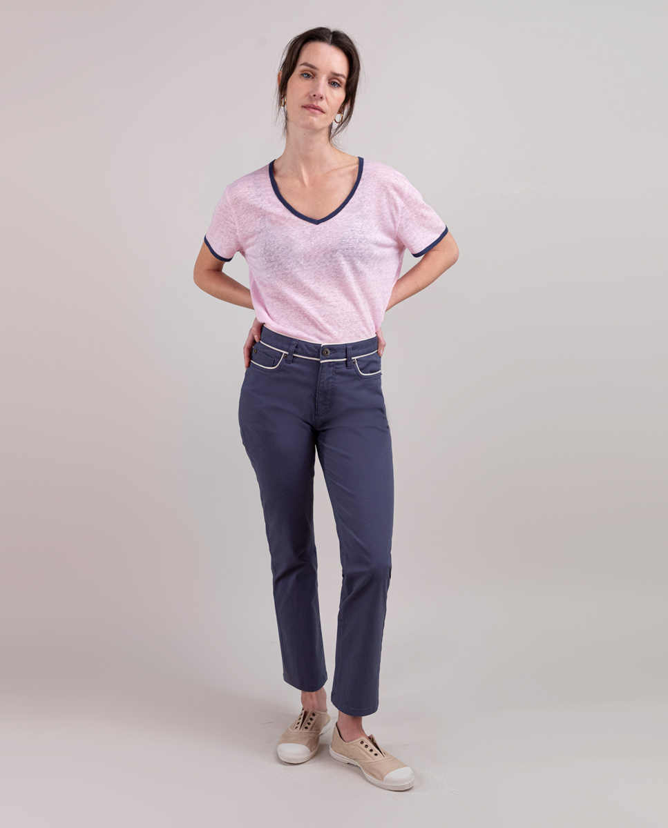Camiseta Lino Rosa