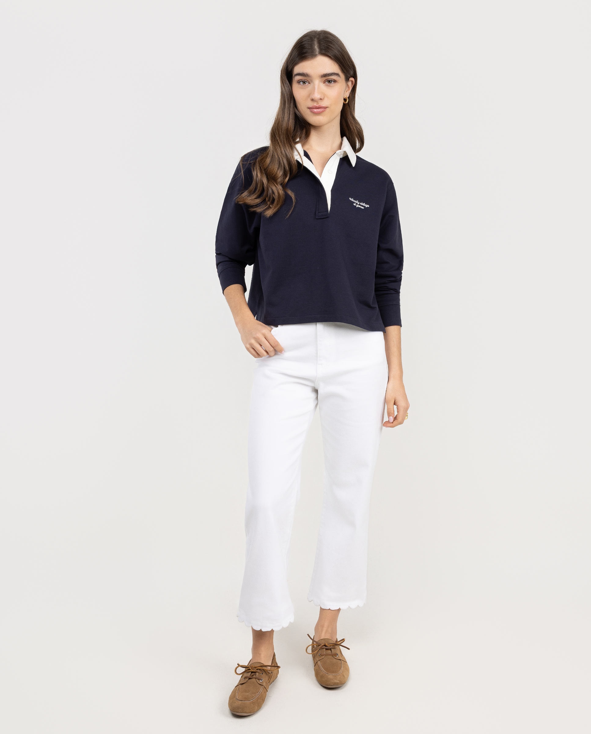 Sudadera Abby Cuello Polo Marino