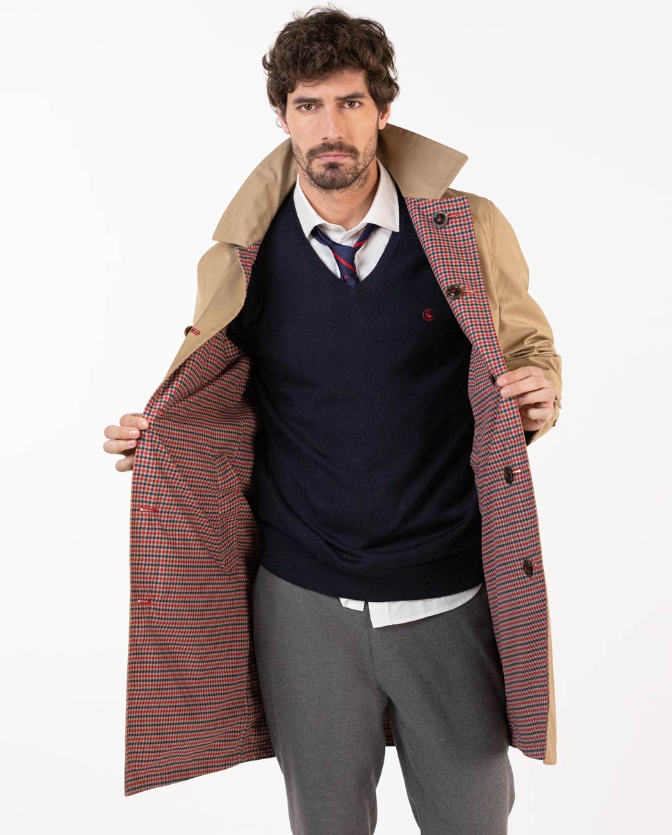 Gabardina Reversible Camel
