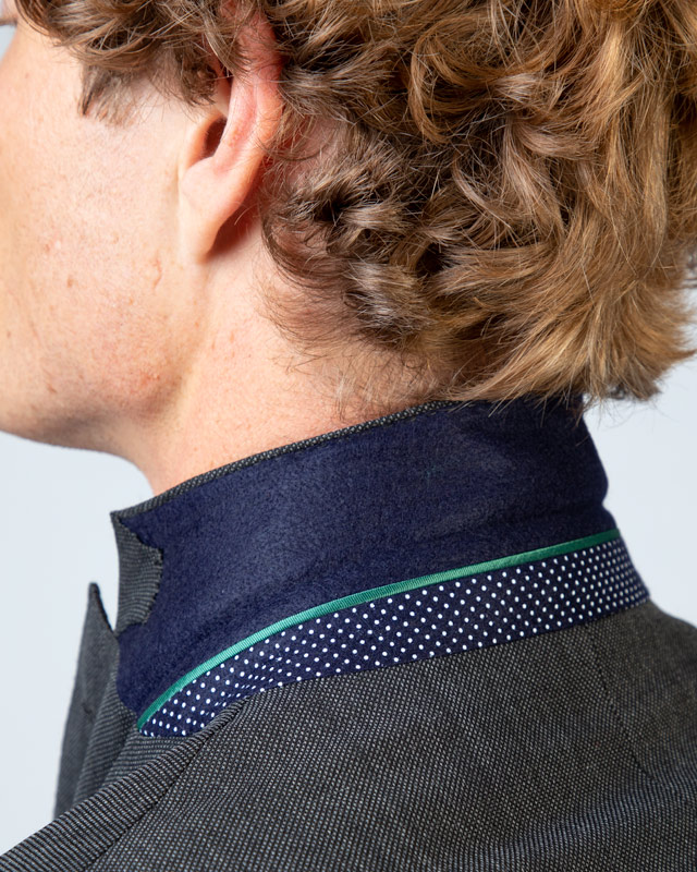 Charcoal Grey Birdseye Jacket