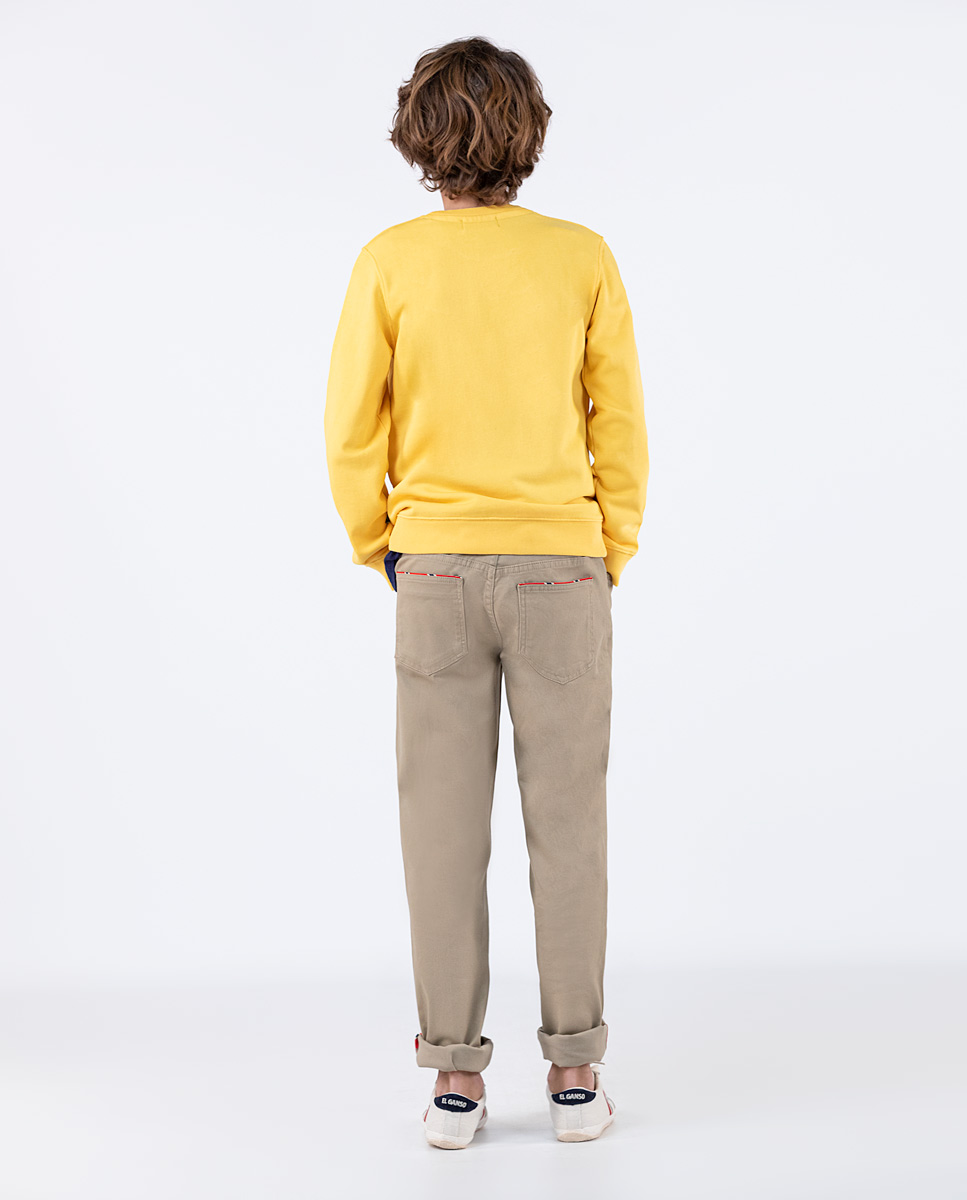 Beige 5-Pocket Trousers