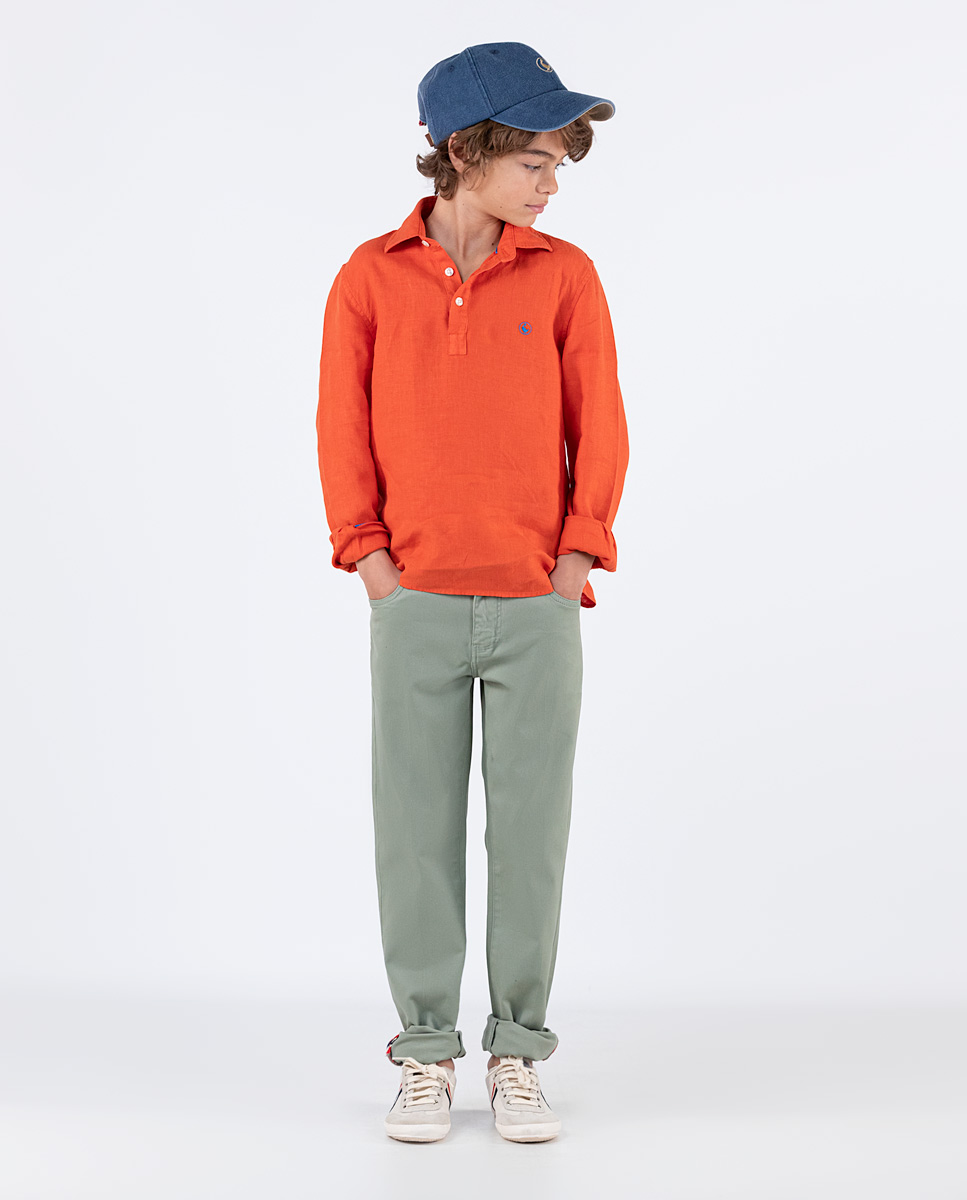 Green 5-Pocket Trousers