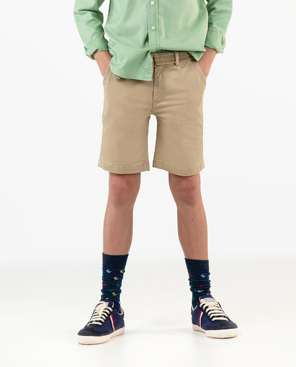 Beige Bermuda Shorts