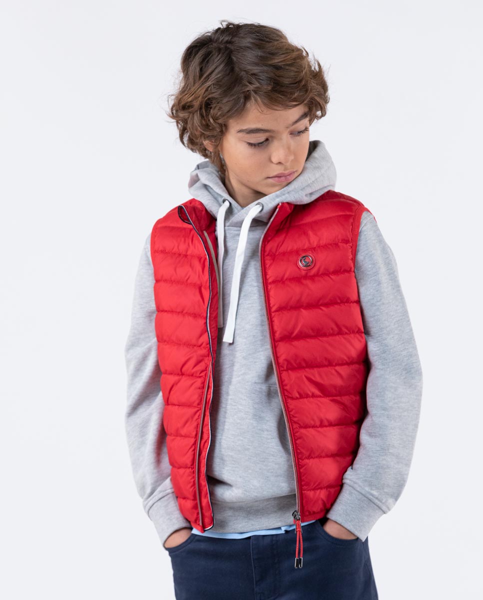 Basic Red Quilted Vest