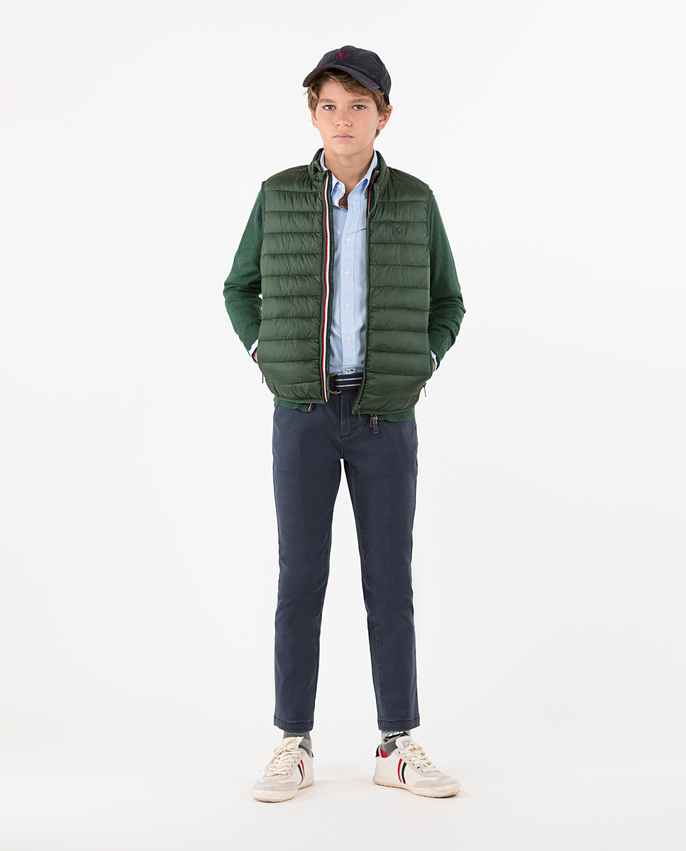 Camel Bottle Green Puffer Vest