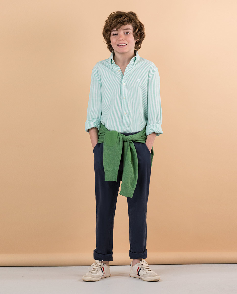 Camisa Rayas Yale Verde