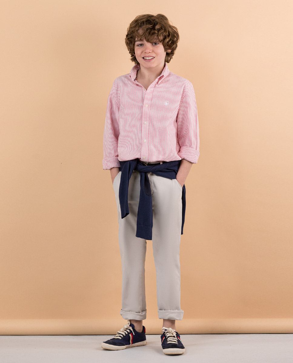 Camisa Rayas Yale Rojas