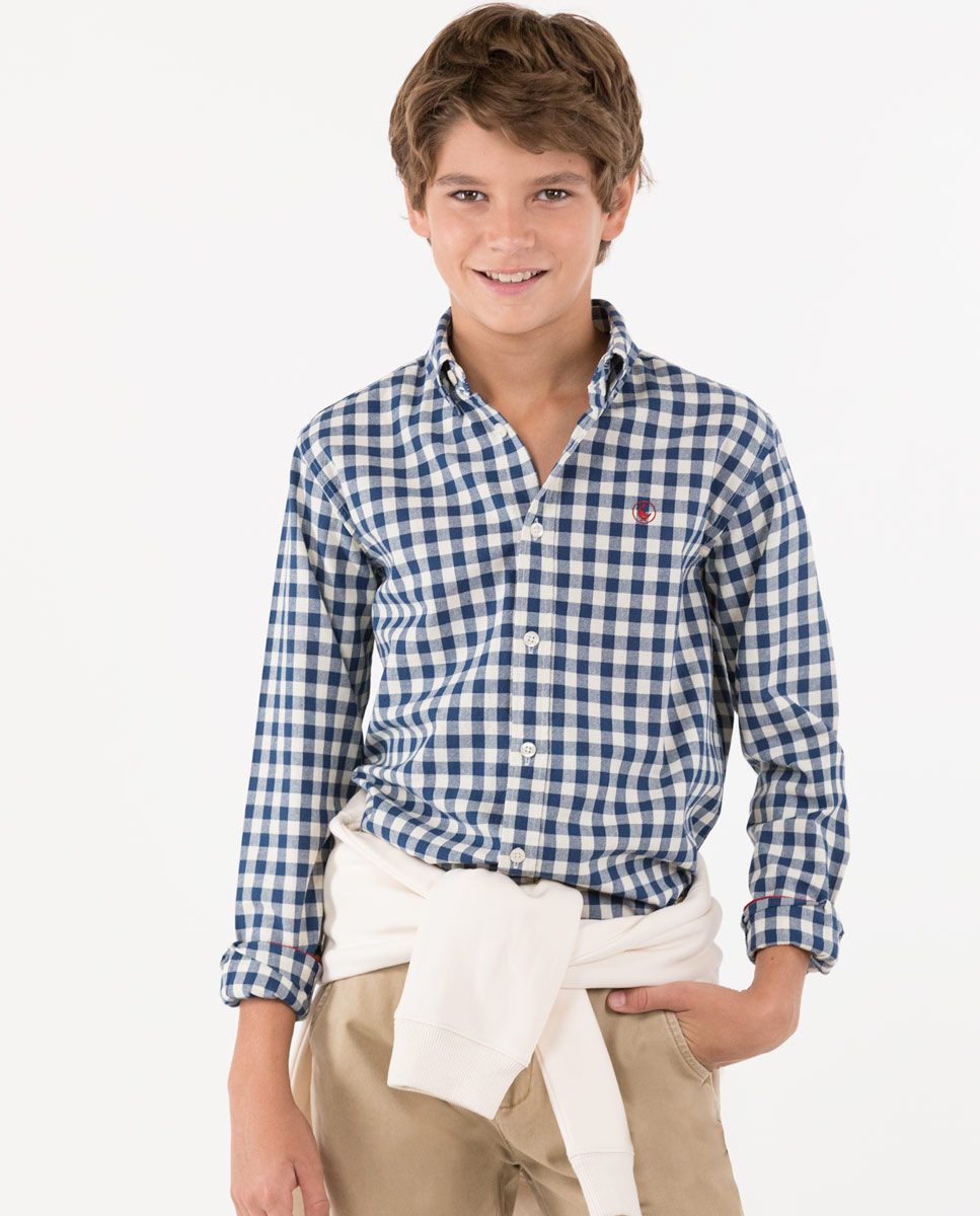 Camisa Cuadro Vichy Marino