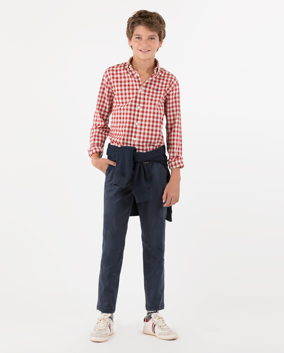 Camisa Cuadro Vichy Rojo