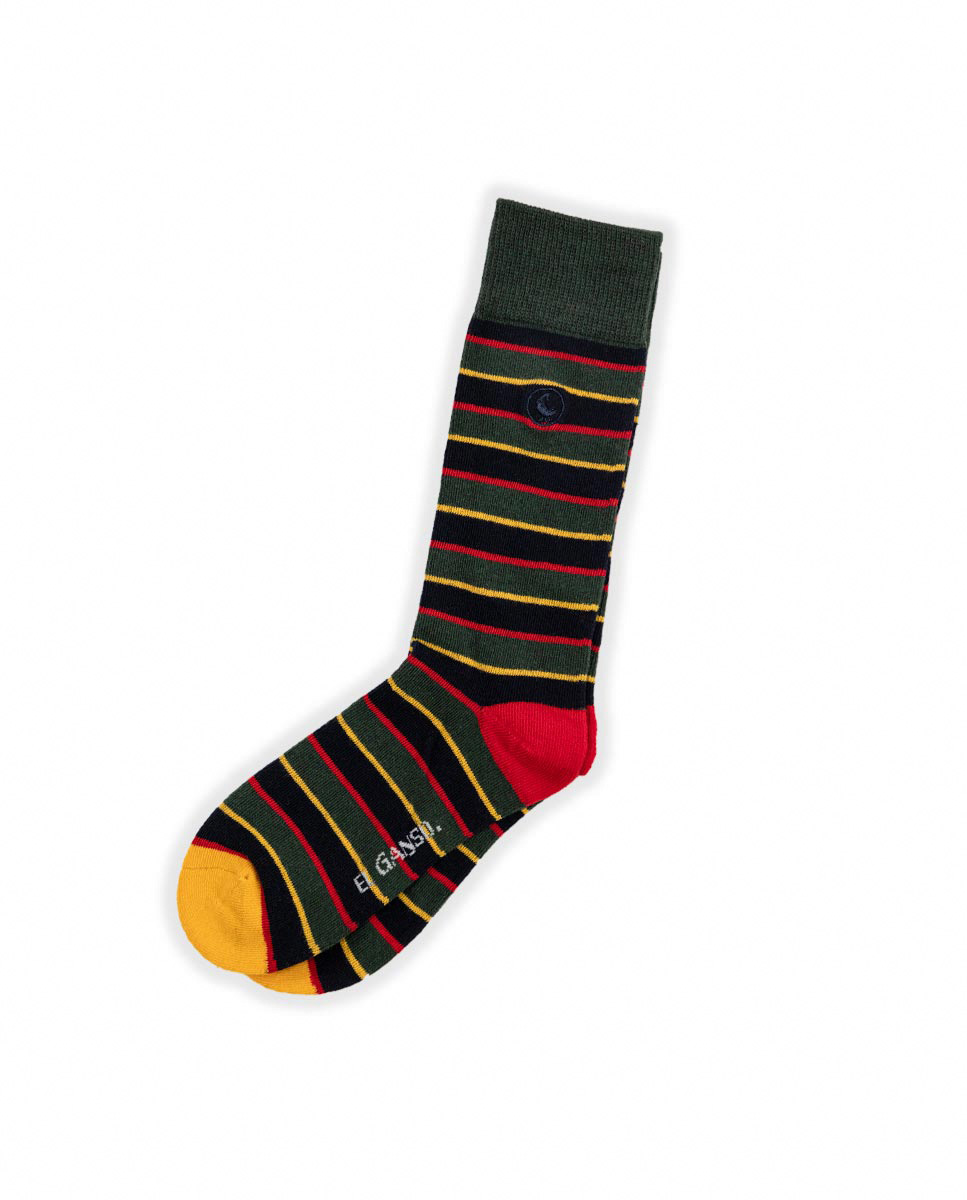 Multicoloured striped socks