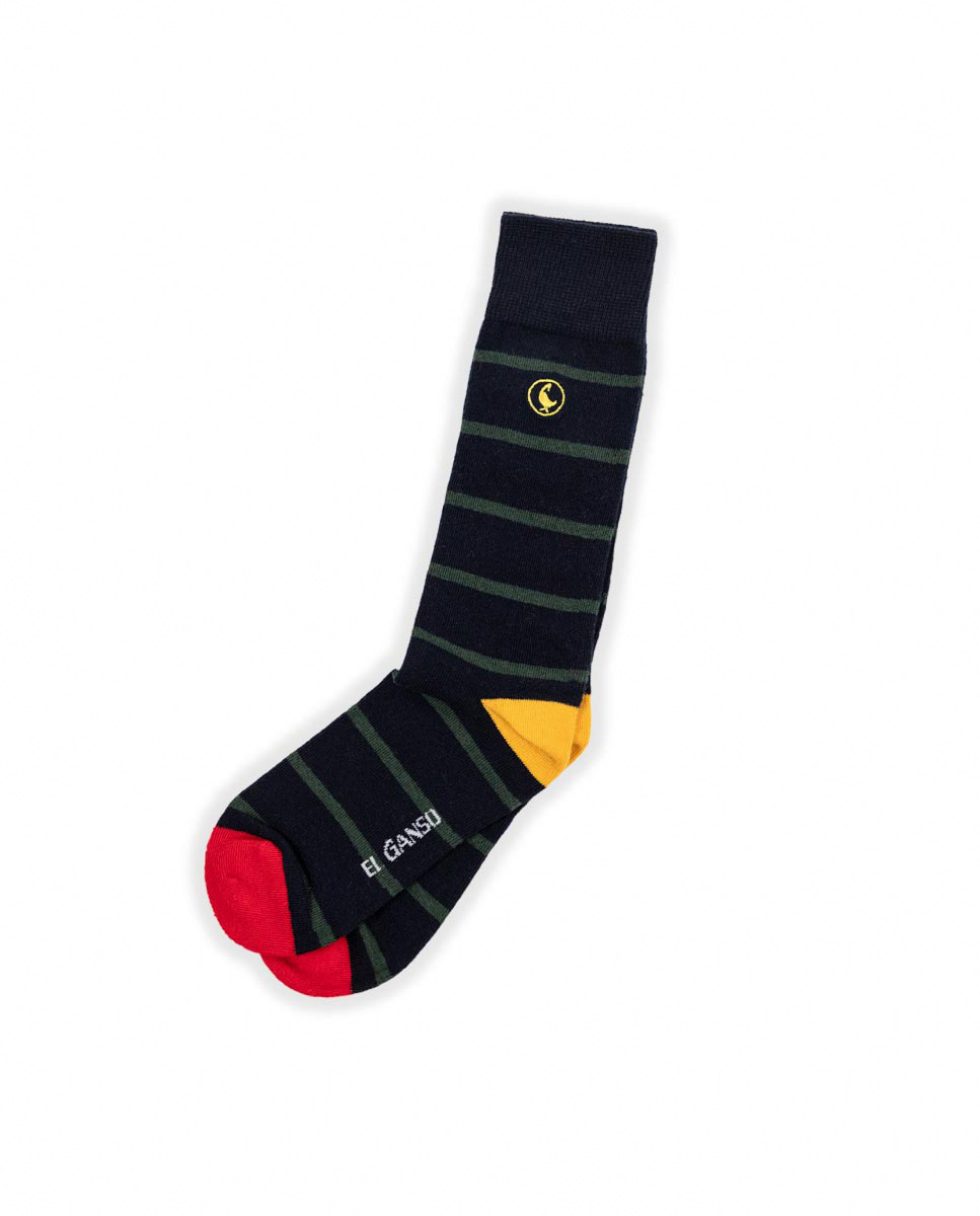 Dual-coloured Striped Socks