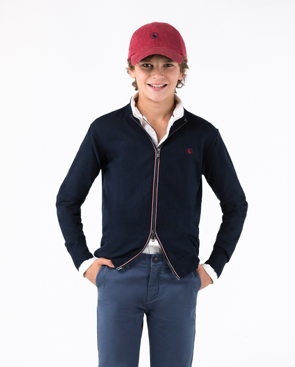 Cárdigan Cremallera Marino