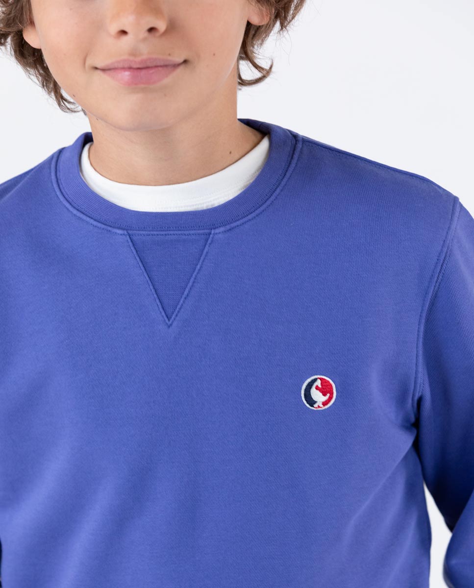 Sudadera Cuello Caja Añil