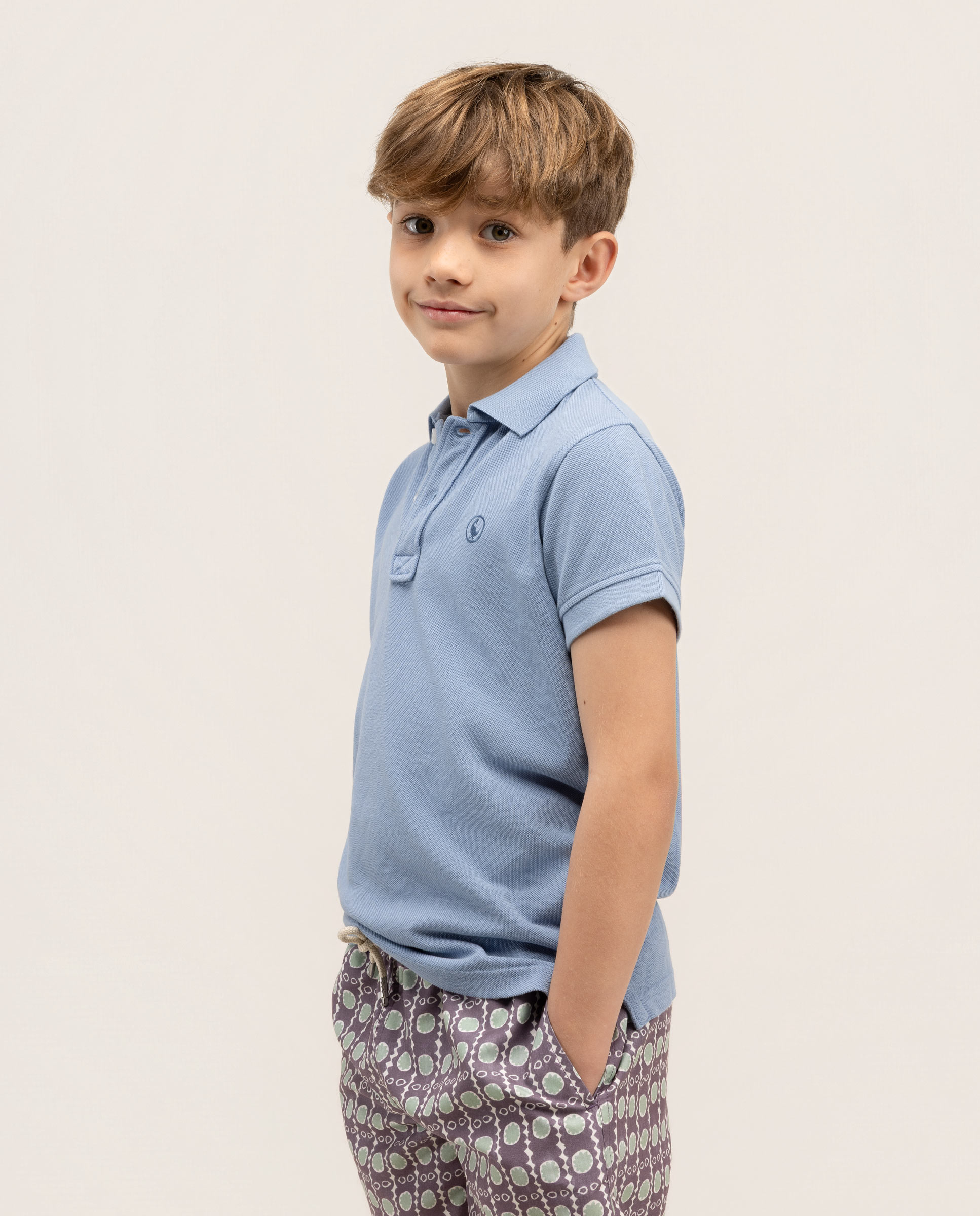 Polo Básico Azul Medio