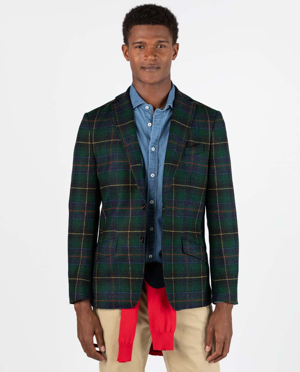 Blue / Red Check  Tartan Blazer 
