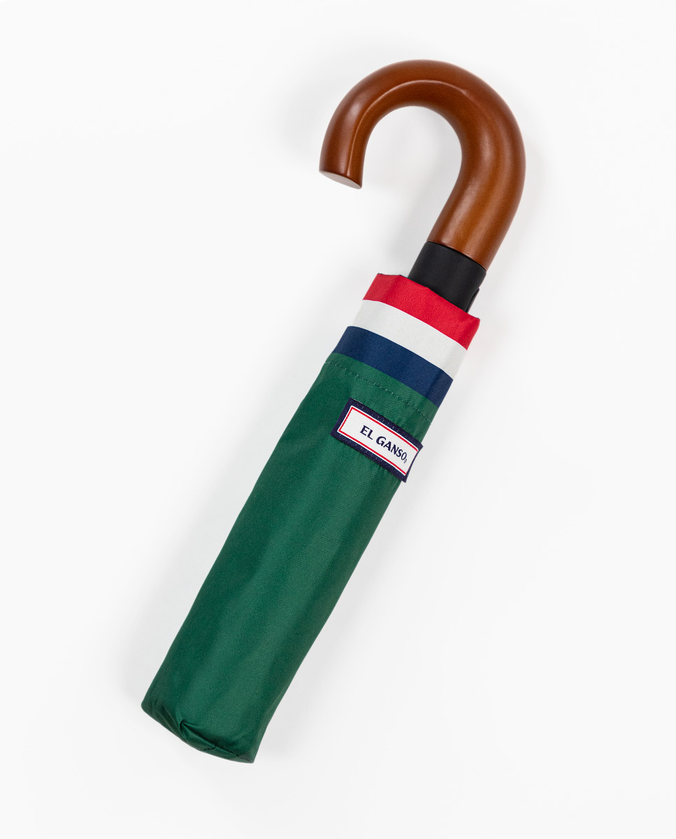 Compact Green Umbrella