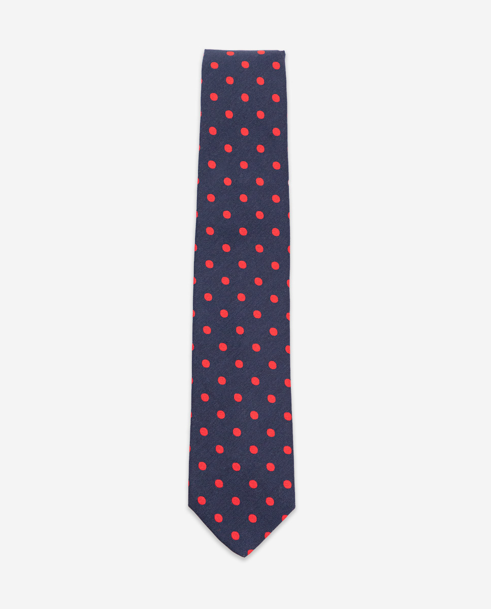 Corbata Lunares Rojo Fondo Marino