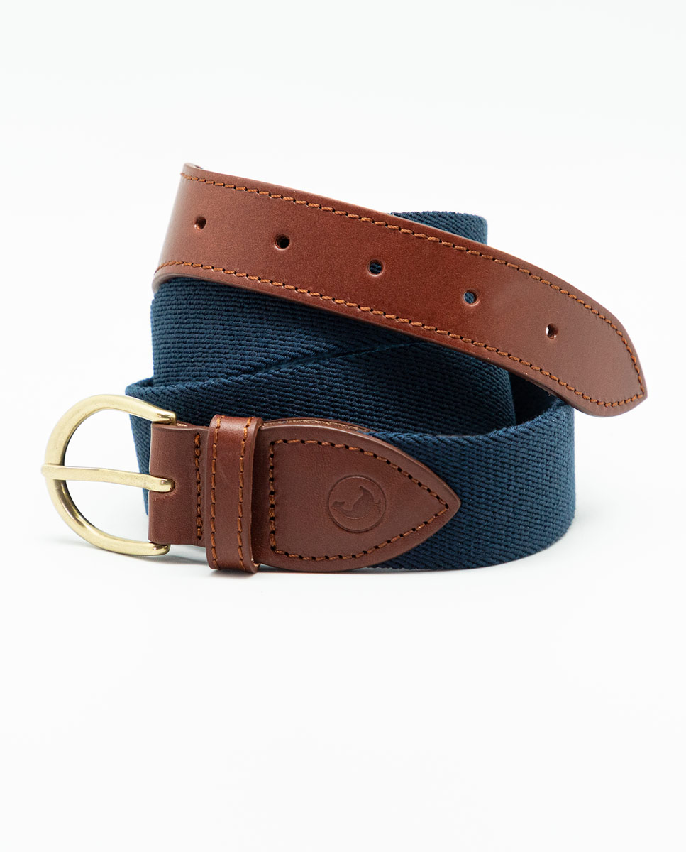 Plain Navy Elasticated Belt