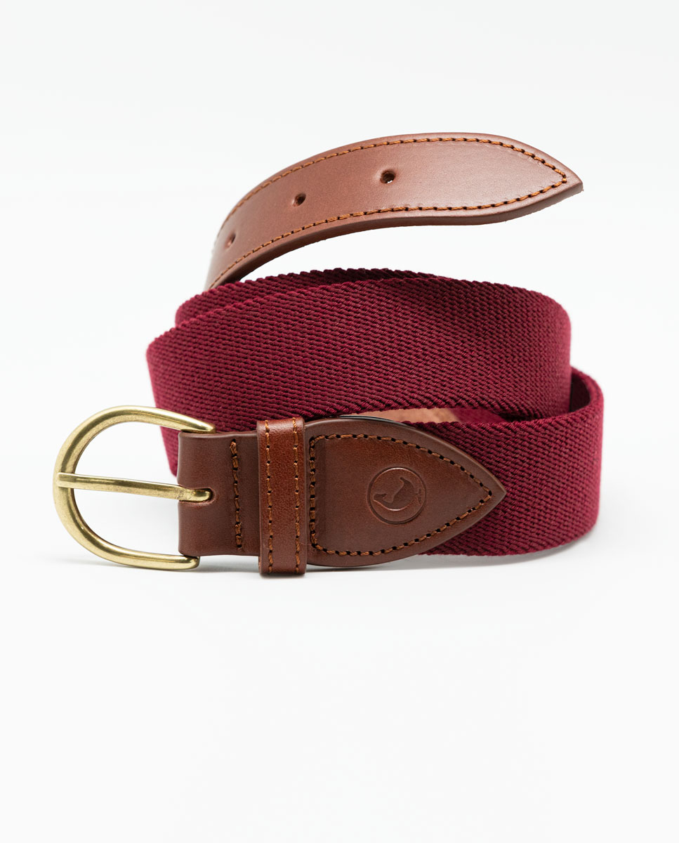 Plain Maroon Elasticated Belt