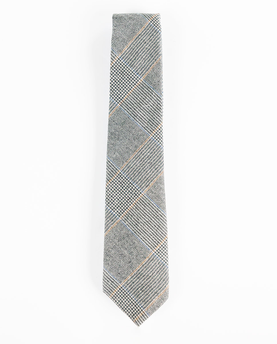Prince of Wales Check Wool Tie