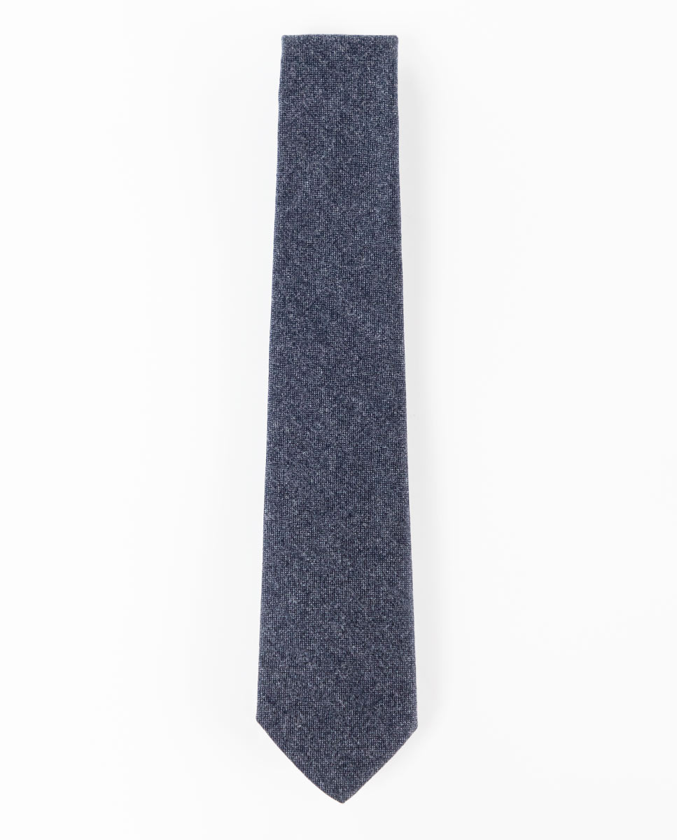 Corbata Lana Liso Gris