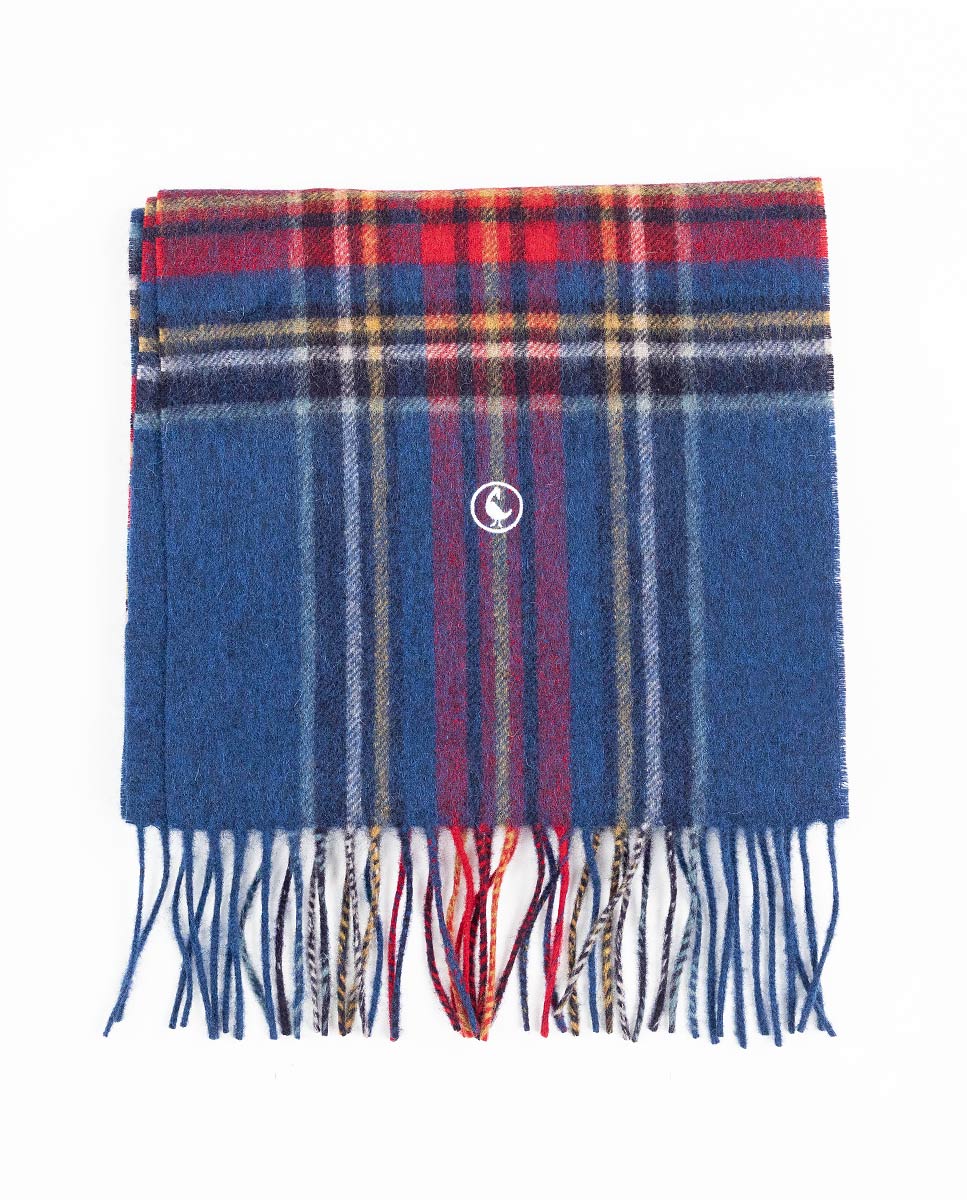 Blue Check Scarf