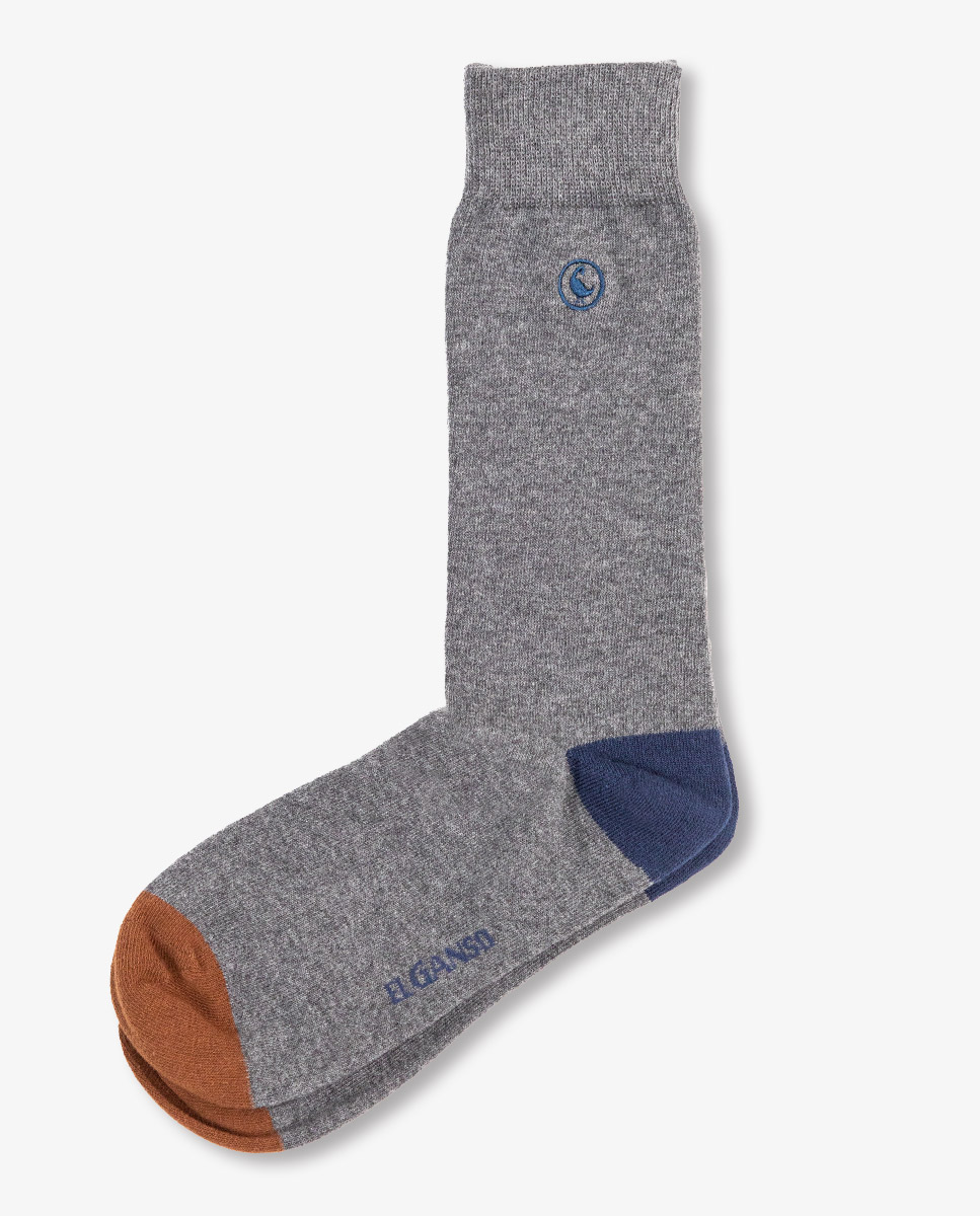 Calcetín Algodón Gris