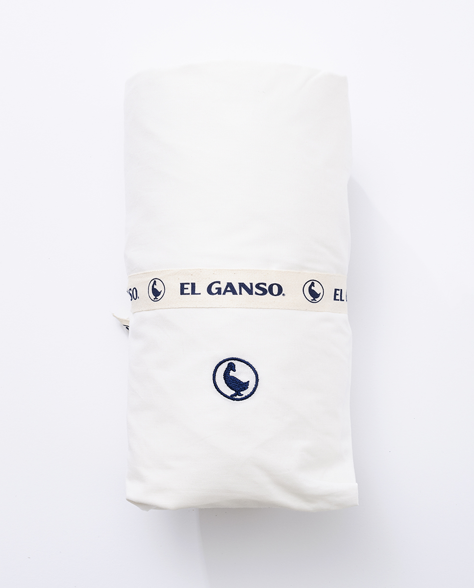 Sábana Bajera 160x200 cm Bajo Sábana 30 cm Logo 180 Hilos Crudo