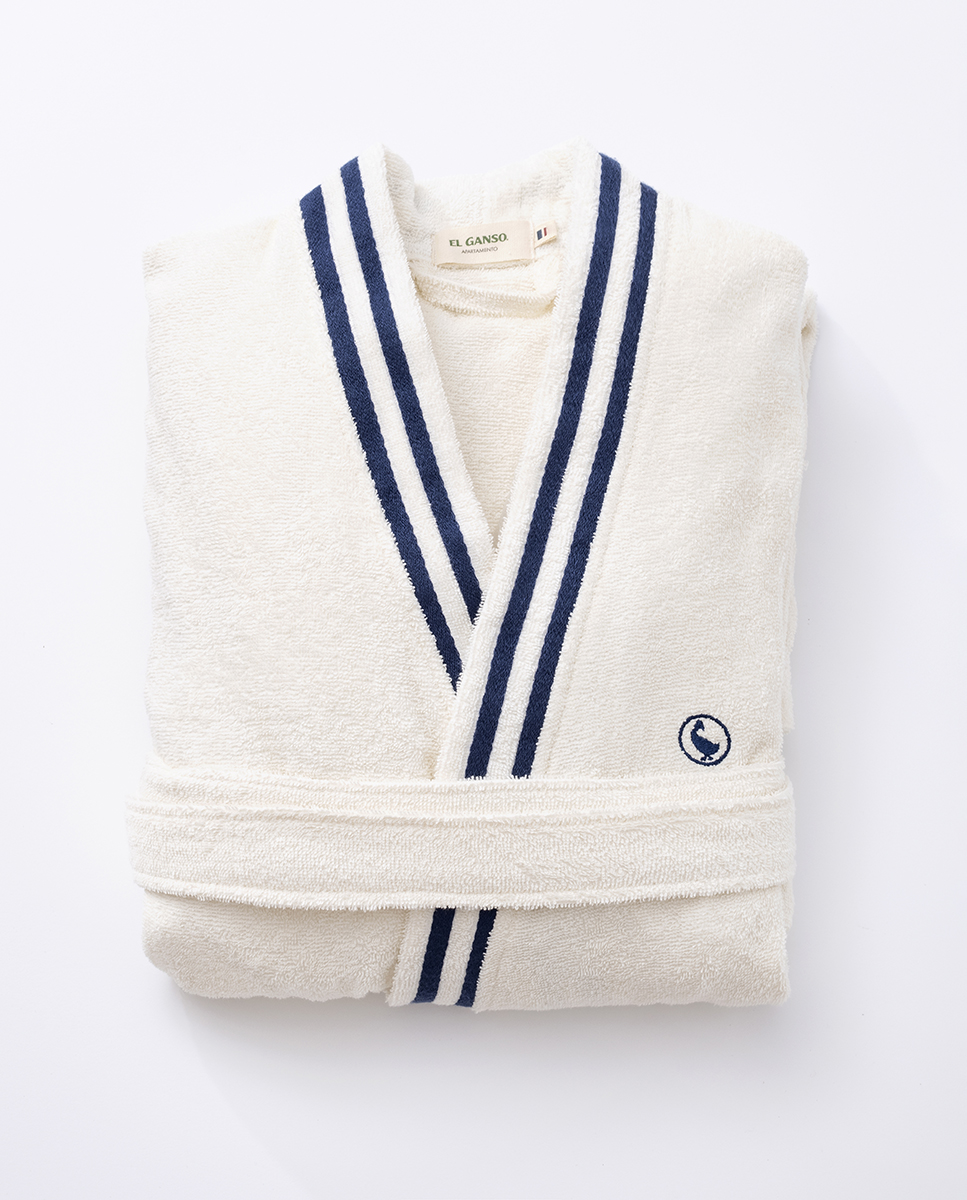 Albornoz Crudo Logo Detalles Ribete Tallas M y L