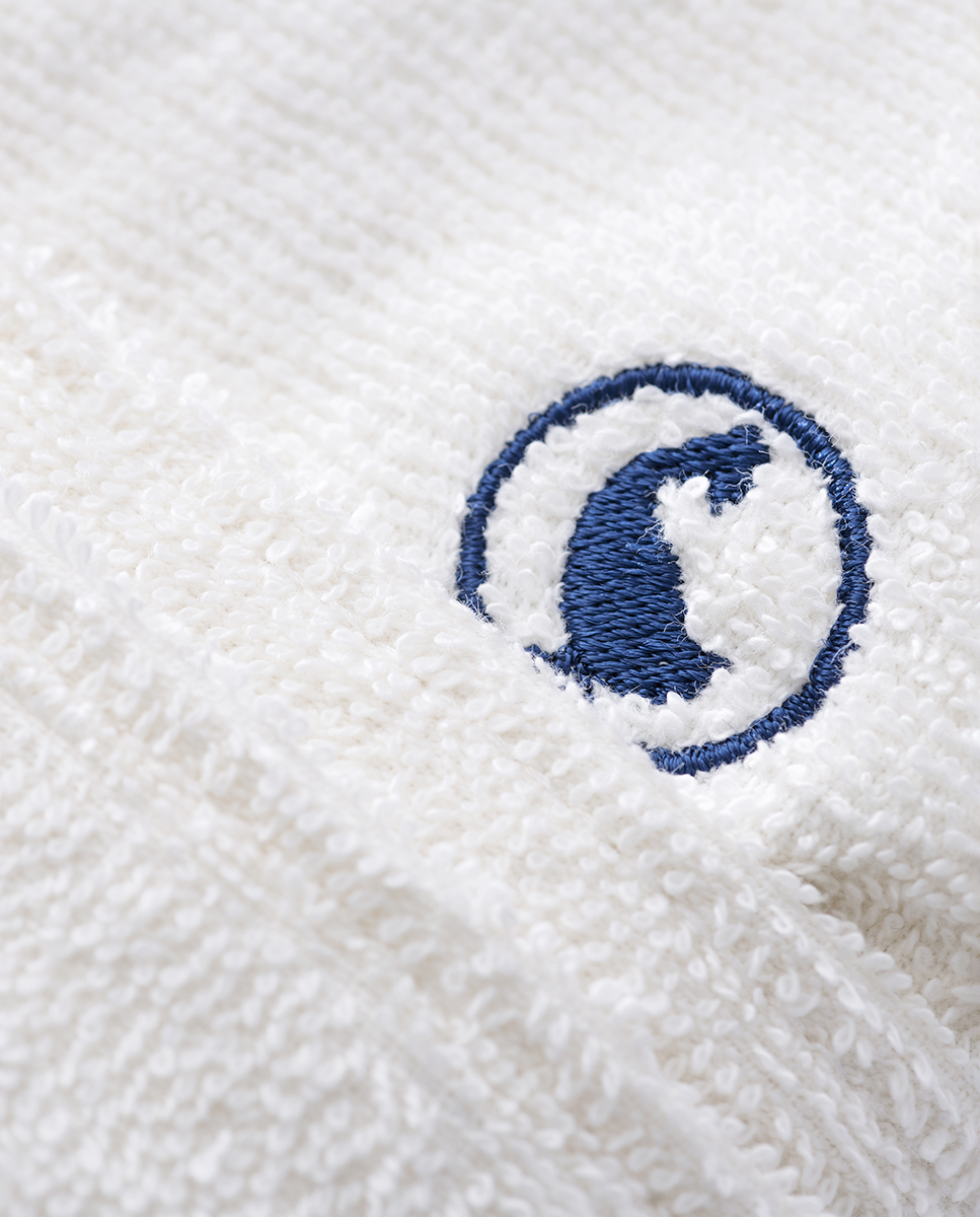 Cream Robe W Logo and Trimming Details Sizes L and XL