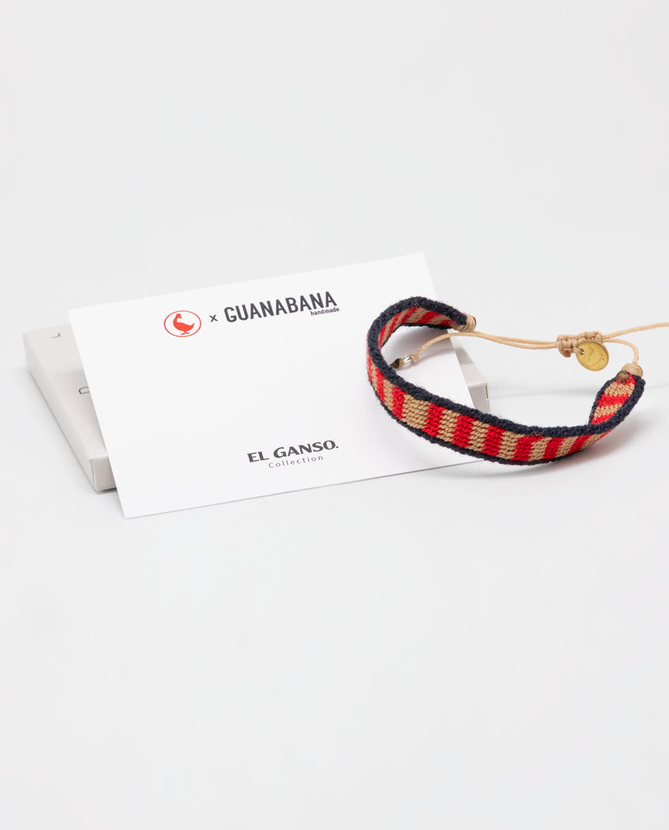 Red/Navy Snake Bracelet