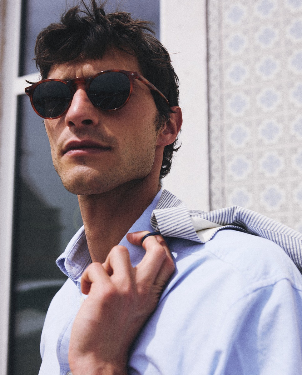 Honey Pantos Round Acetate Sunglasses