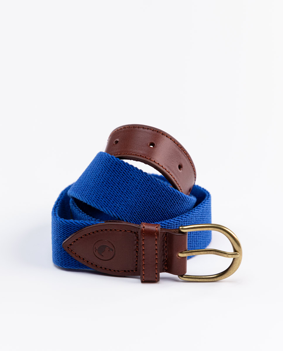 Plain Deep Blue Elastic Belt