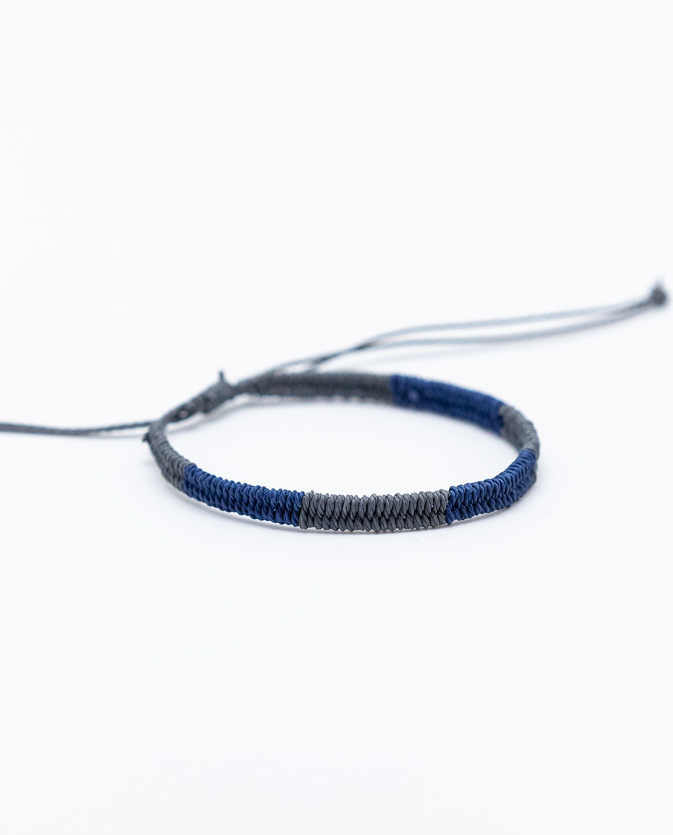 Dual-coloured Navy/Grey Bracelet