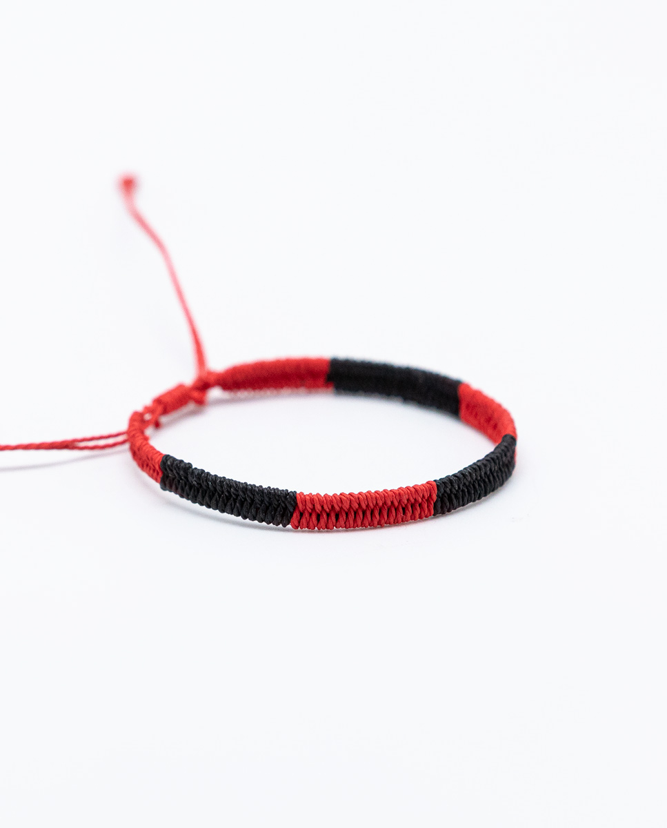 Pulsera Bicolor Rojo/Negro