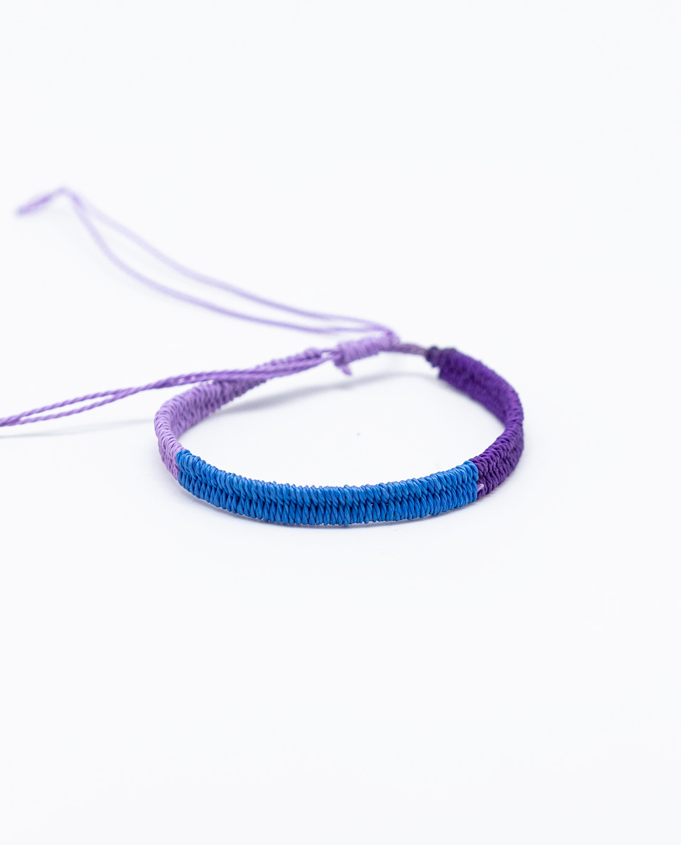 Pulsera Tricolor Morado/Azul/Malva