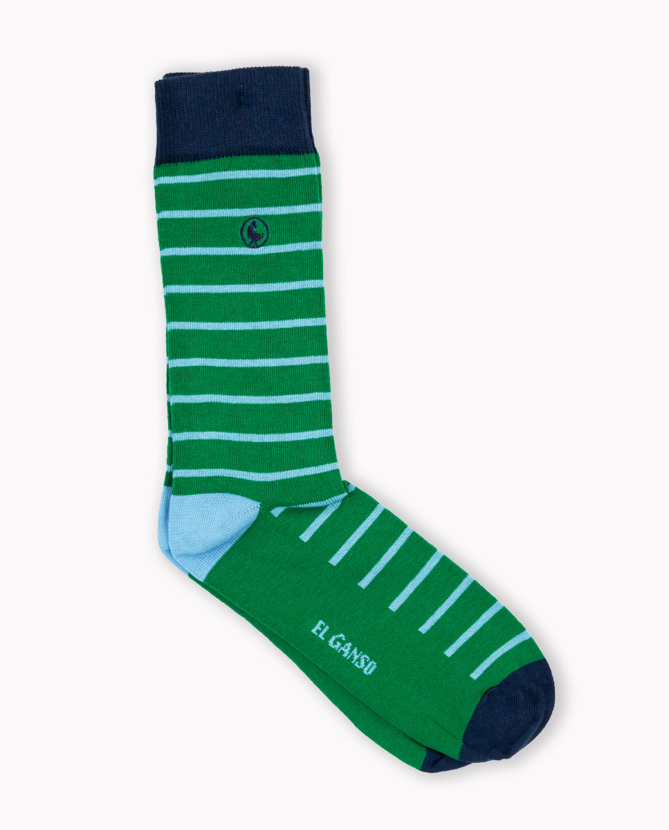 Green Striped Socks