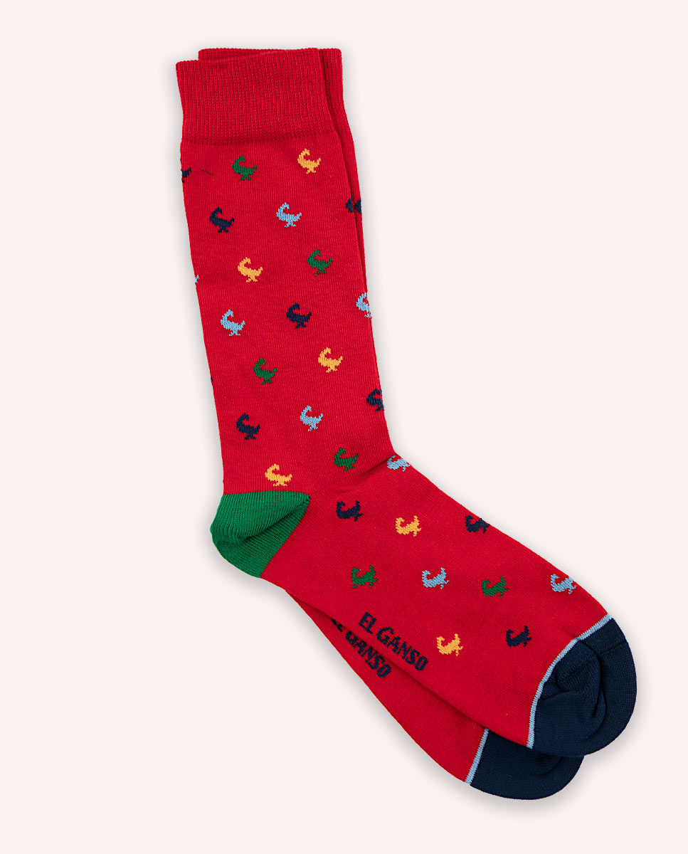 Calcetín Gansos Rojo