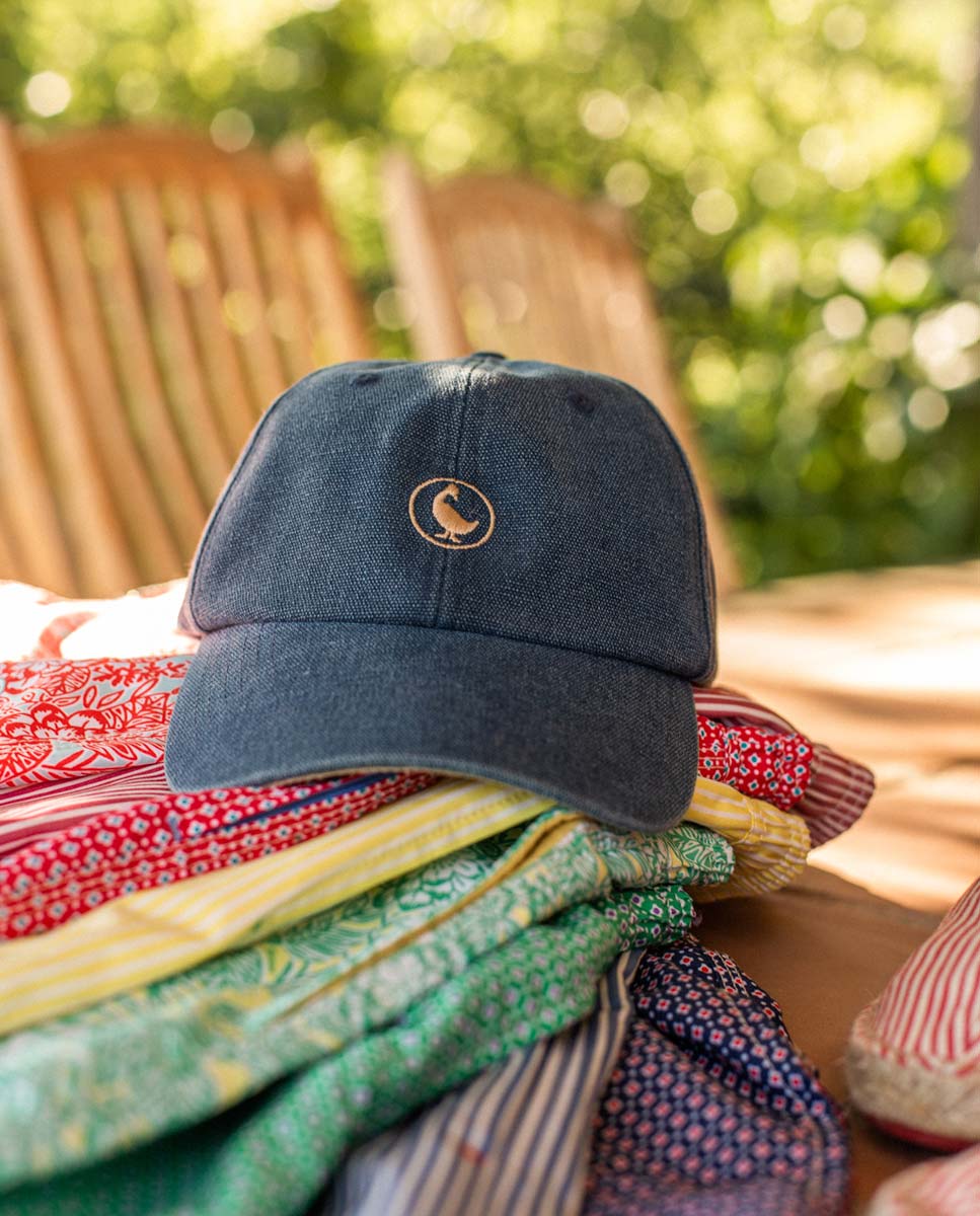 Washed Blue Canvas Hat