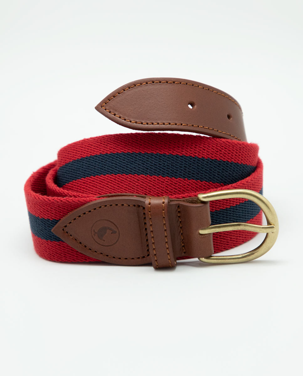 Dual-Coloured Red Blue Elastic Belt