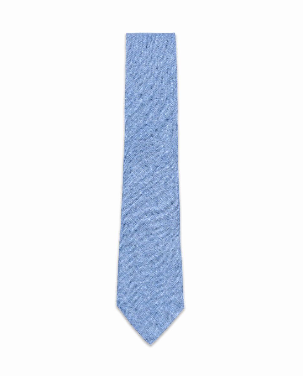 Sky Blue Linen Tie