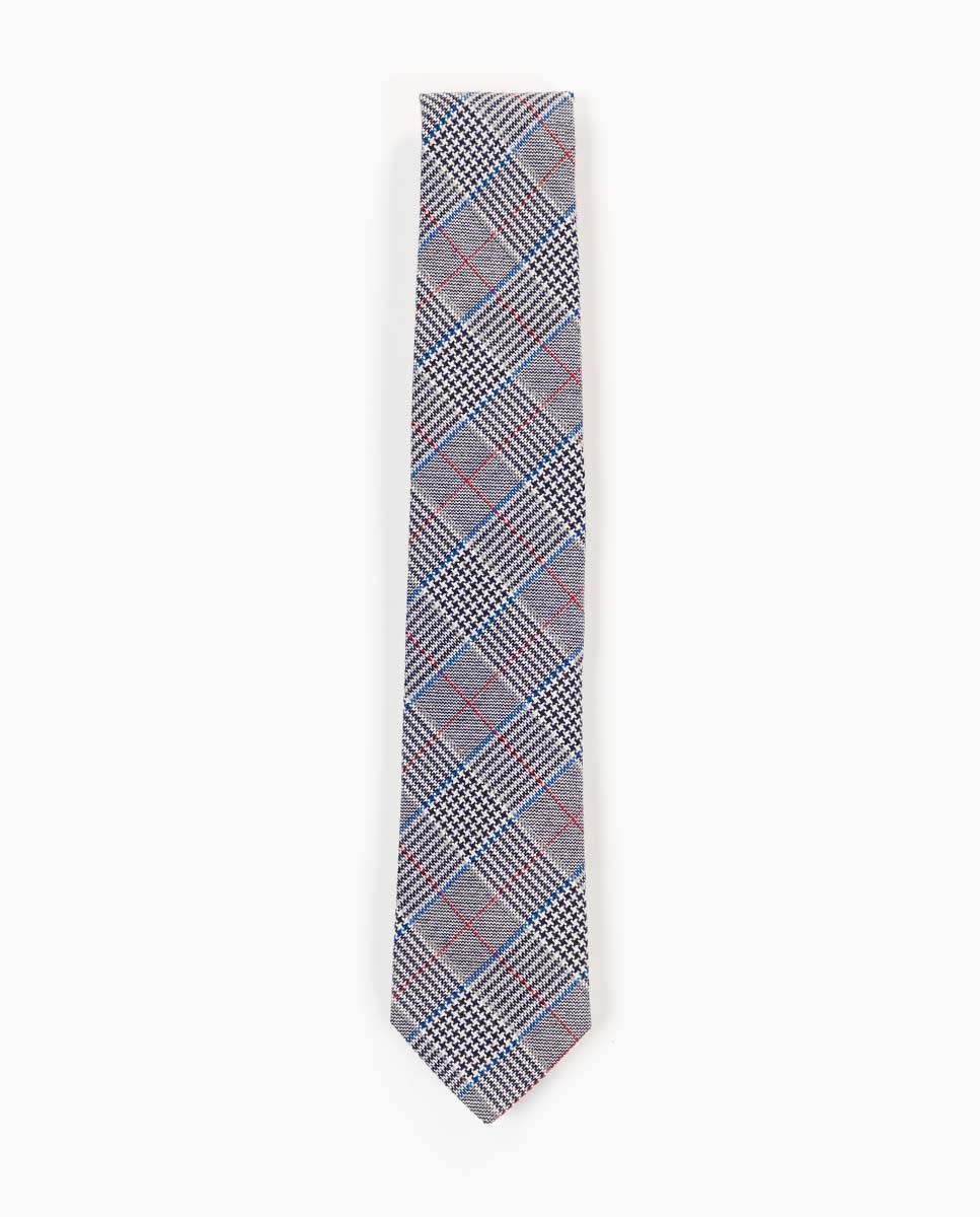 Prince Of Wales Tie Red Edging