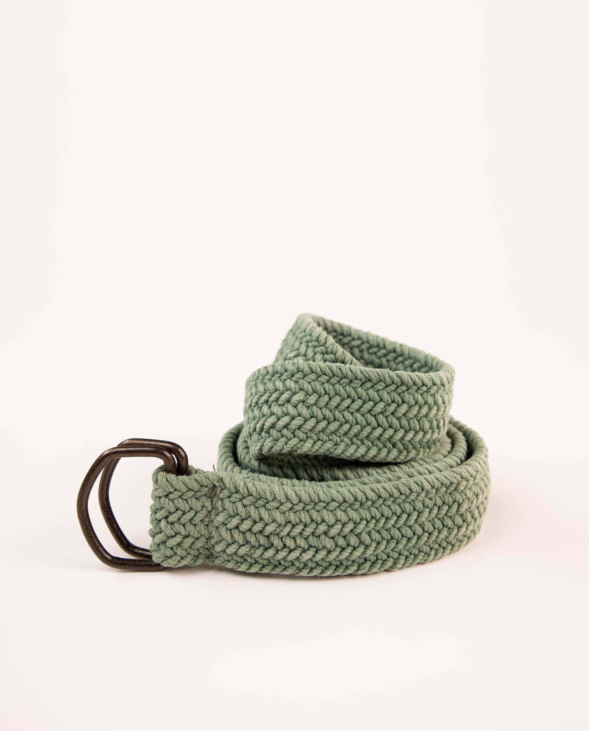 Cinturón Trenzado Lavado Verde