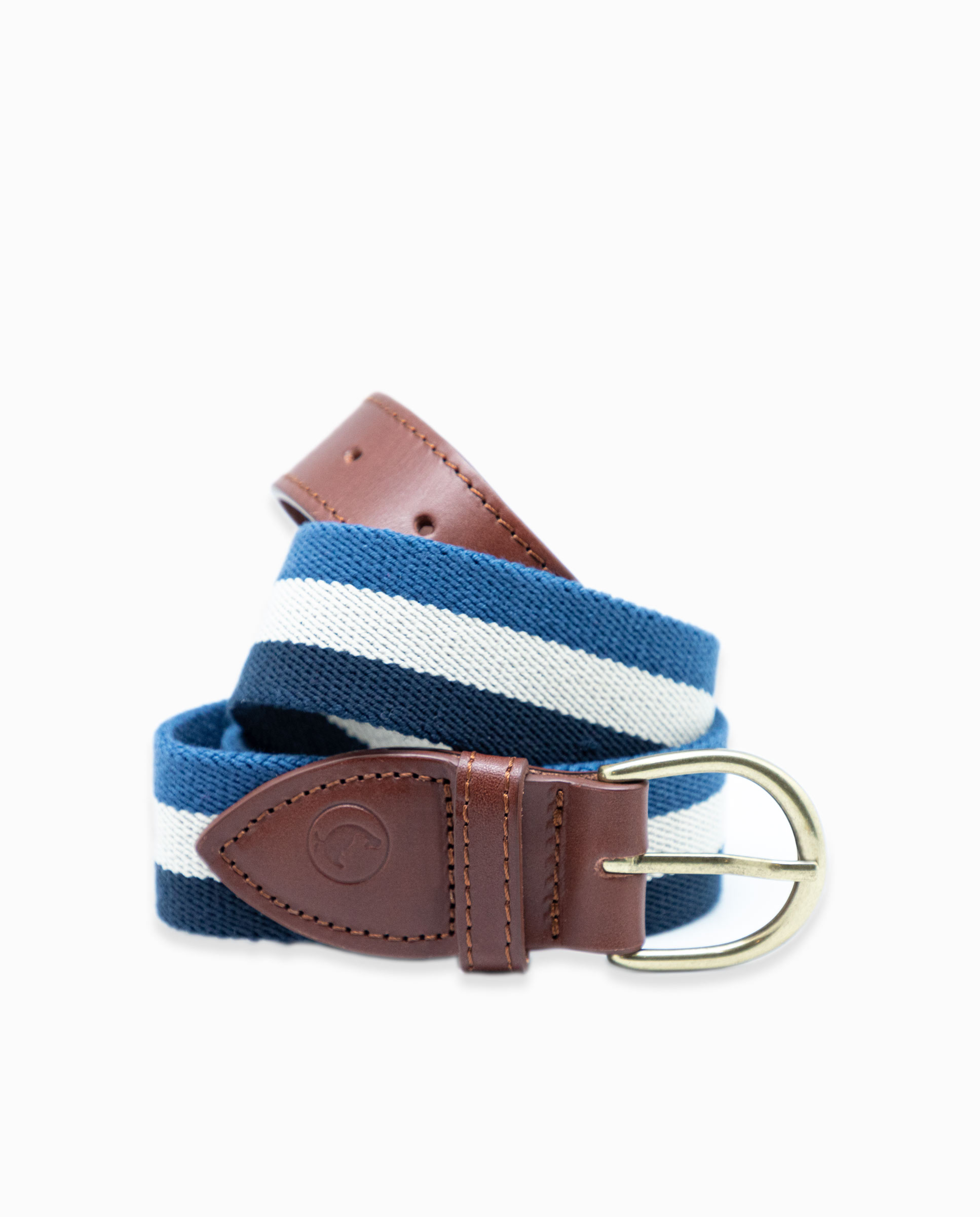 Cinturón Elástico Bandera Marino Crudo Azul