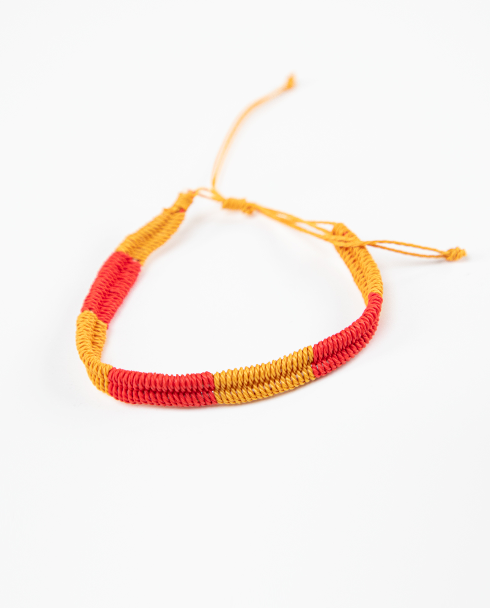 Pulsera Bicolor Amarillo Rojo