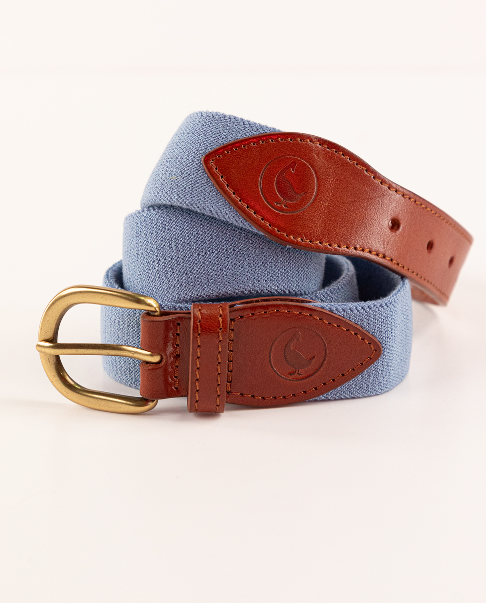 Solid Blue Elastic Belt