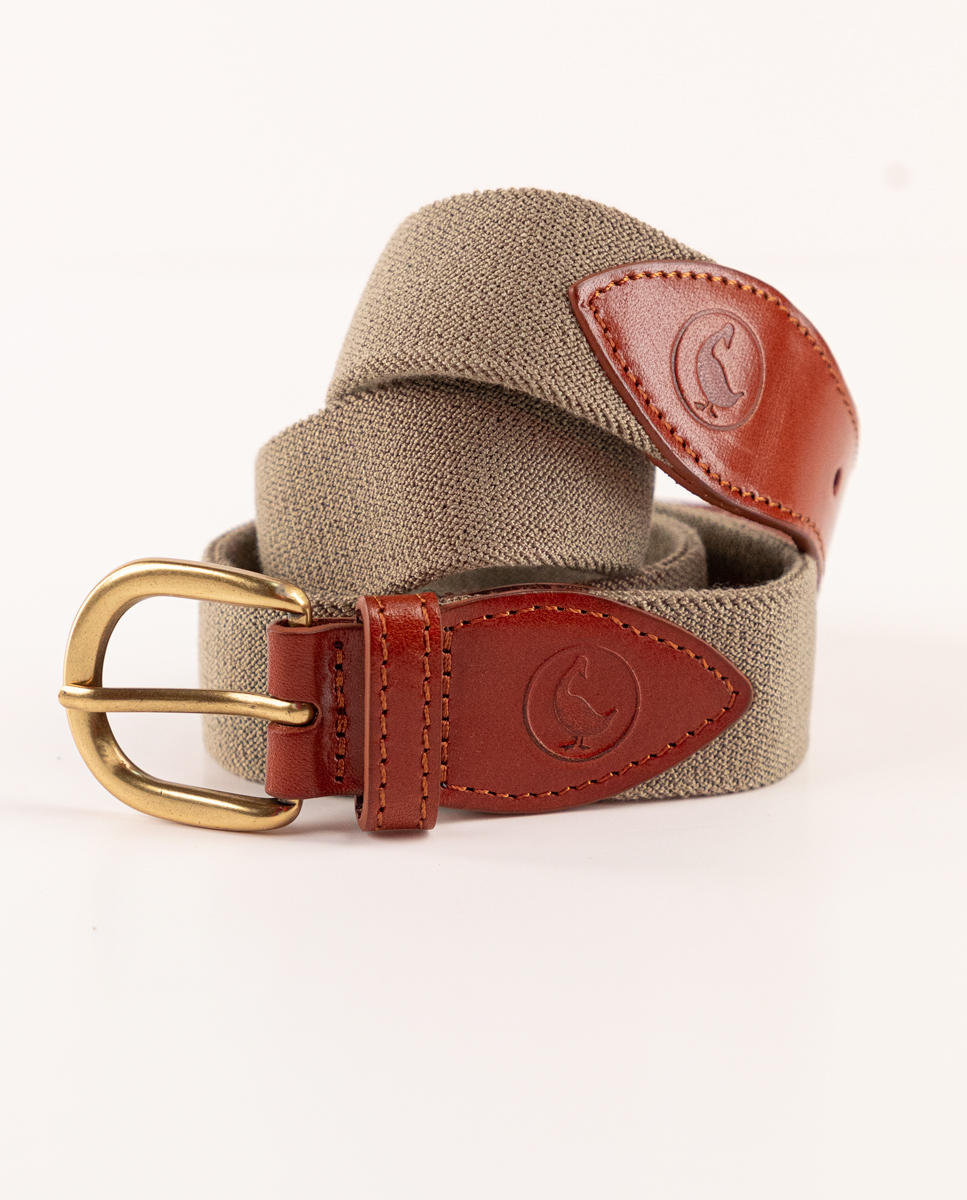 Solid Khaki Elastic Belt
