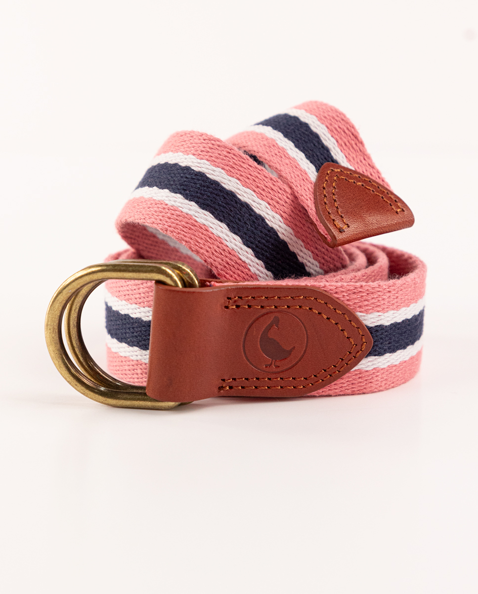Red Belt W Navy Stripes