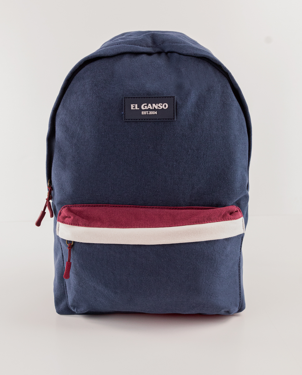 Navy Washed Canvas Backpack